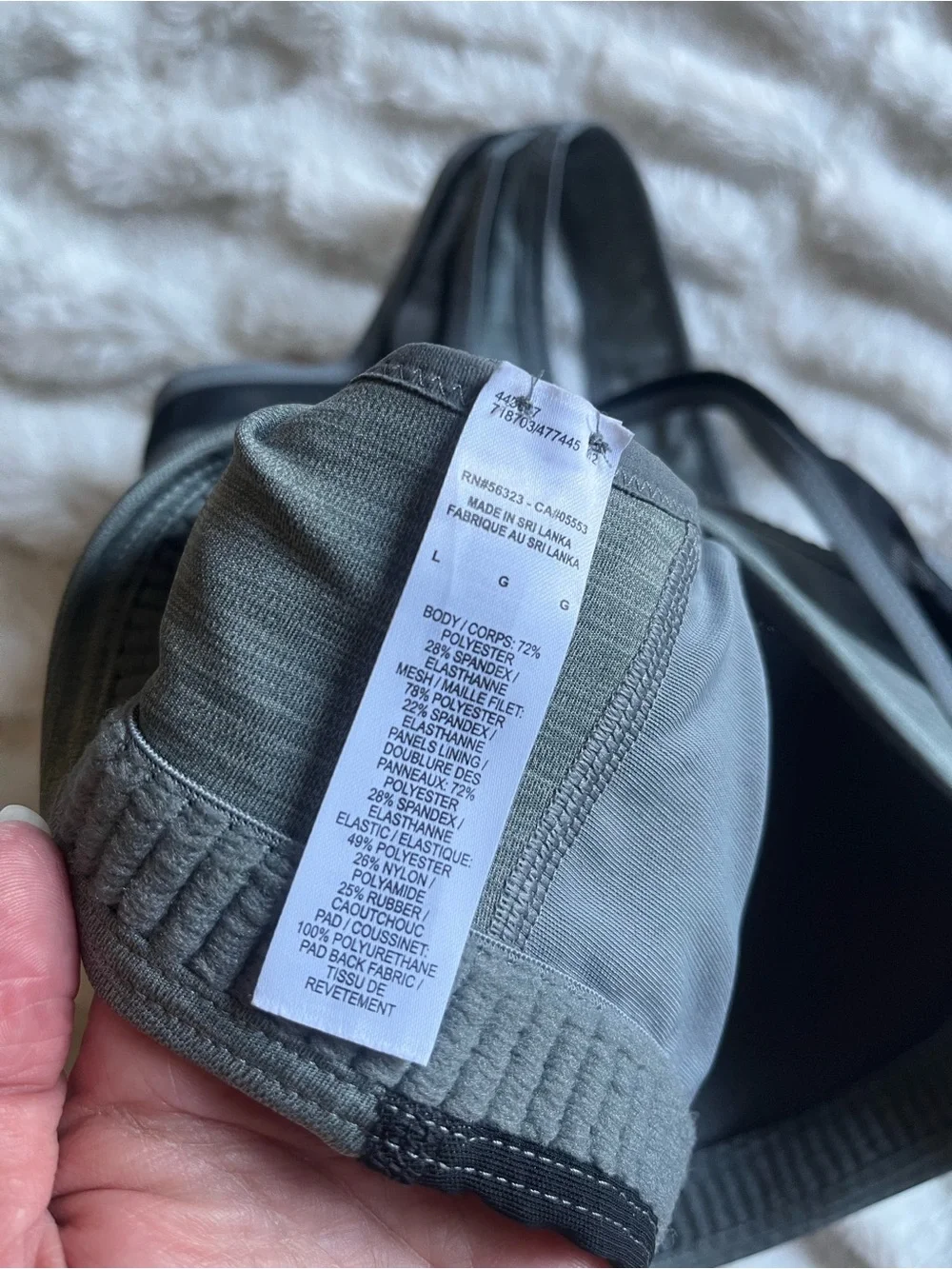 Nike Gray Front-Zip Sports Bra